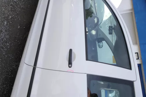 VW Fox 5Z Tür vorne links Fahrertür weiß LB9A - ohne Anbauteile (177658)