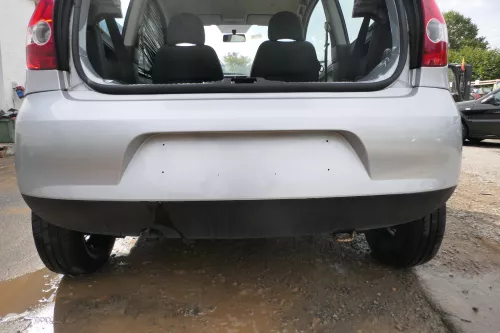 VW Fox 5Z Stoßstange hinten Stoßfänger silber LA7W Heckstoßstange (177670)