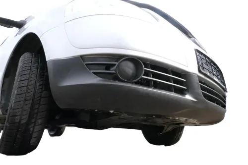 VW Fox 5Z Stoßstange vorne Stoßfänger silber LA7W mit Grill (177672)