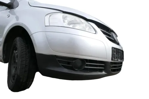 VW Fox 5Z Stoßstange vorne Stoßfänger silber LA7W mit Grill (177672)