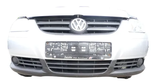 VW Fox 5Z Stoßstange vorne Stoßfänger silber LA7W mit Grill (177672)