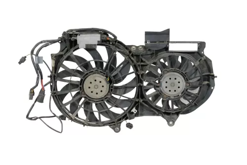 A4 8E B7 B6 Lüfterzarge Lüfter Kühlerlüfter Klima Doppellüfter + Steuergerät