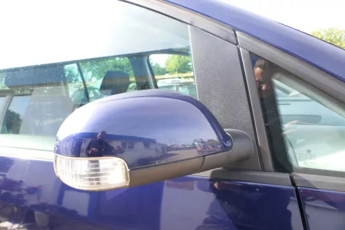 VW Touran 1T elektrischer Spiegel Außenspiegel beheizt rechts blau LB5N + Glas (177784)