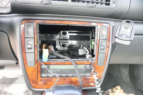 VW Passat 3B 3BG Mittelkonsole Verkleidung Aschenbecher Dekor Holz Optik (177881)