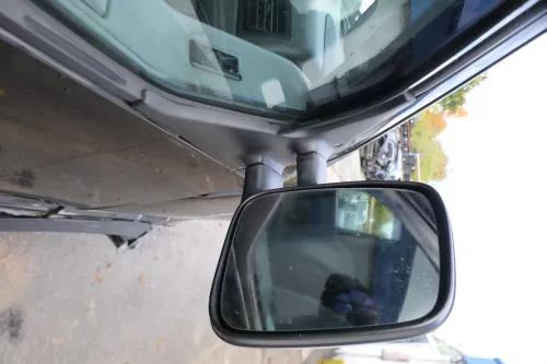 VW T4 elektrischer Spiegel Außenspiegel rechts mit Glas original schwarz matt x (177905)