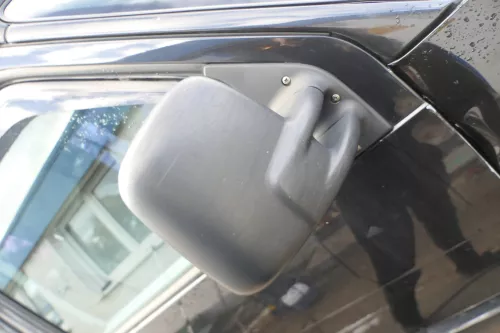 VW T4 elektrischer Spiegel Außenspiegel rechts mit Glas original schwarz matt x