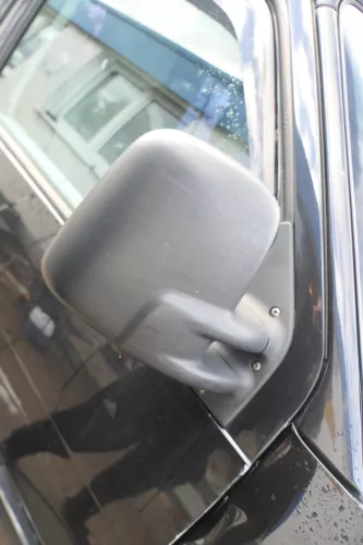 VW T4 elektrischer Spiegel Außenspiegel rechts mit Glas original schwarz matt x (177905)