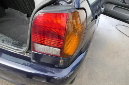 VW Polo 6N Stoßstange hinten breite Styling XXL Heckstoßstange blau LC5H (178001)