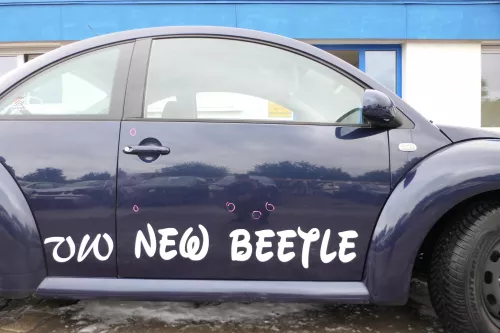 VW New Beetle 1C 9C Tür vorne rechts Beifahrertür blau LG5T -OHNE Anbauteil