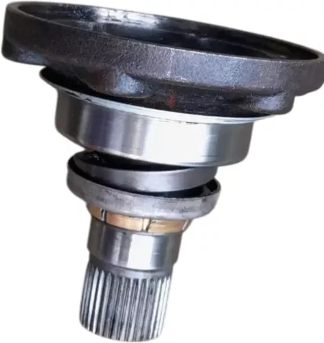 VW Polo 9N Ibiza Flanschwelle Flansch an Getriebe 02T409343 links (178069)