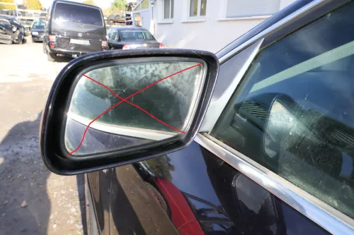 Audi A6 4B Spiegel Außenspiegel links blau LZ5L anklappbar Memor (178119)