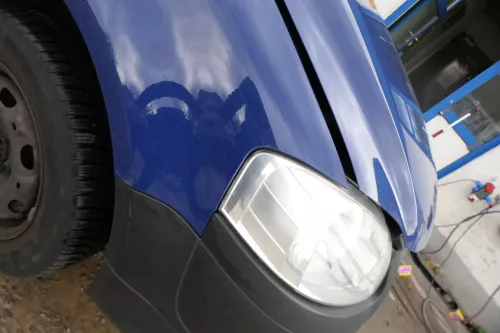 VW Fox 5Z Kotflügel vorne rechts blau LL5M (178779)