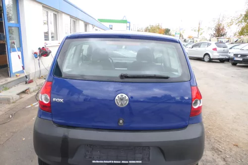 VW Fox 5Z Heckklappe Kofferraumklappe Klappe hinten + Scheibe blau LL5M (178781)