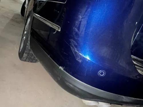 Passat 3C Kombi Stoßstange hinten Heckstoßstange Stoßfänger blau LD5Q PDC (178951)