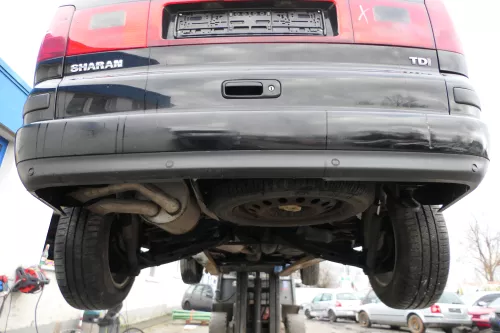 VW Sharan Alhambra 7M Stoßstange hinten Heckstoßstange schwarz L041 Facelift PDC (178996)