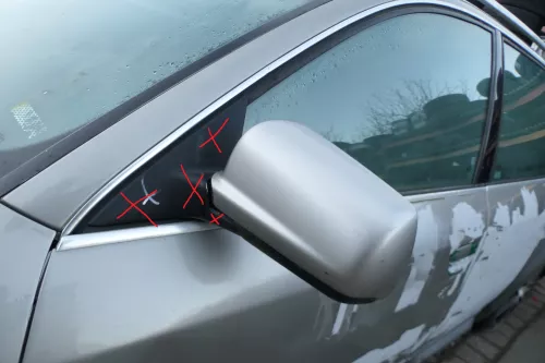 Audi A6 4B Allroad Spiegel Außenspiegel Abdeckung Kappe rechts grau mit GLas (179269)