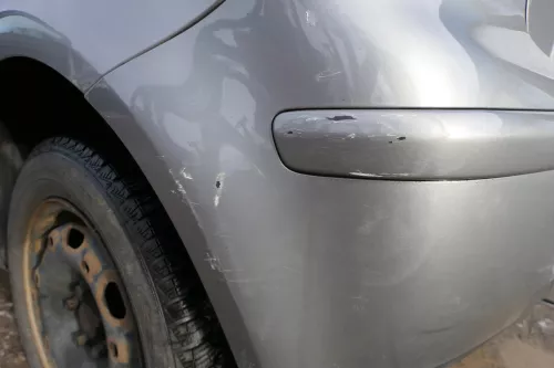 VW Polo 9N 9N3 Stoßstange Heckstoßstange hinten grau LD7W (179426)