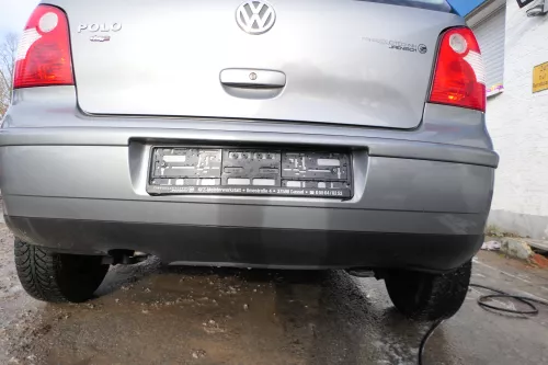VW Polo 9N 9N3 Stoßstange Heckstoßstange hinten grau LD7W (179426)