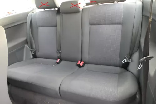 VW Polo 9N 9N3 Sitz Rückbank Sitzfläche Sitze 3 Punkt Gurt hinten