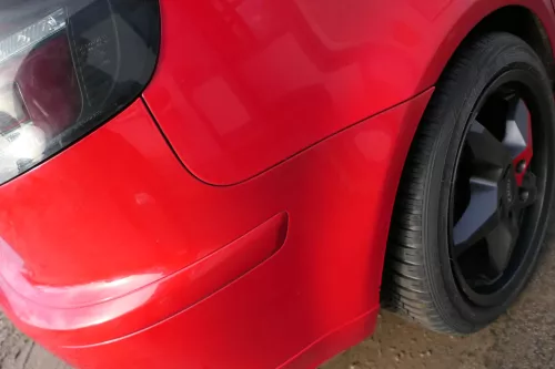 Audi A3 8P Stoßstange Stoßfänger hinten 4/5-Türer rot LY3J - Doppelrohr Sportbac (179494)