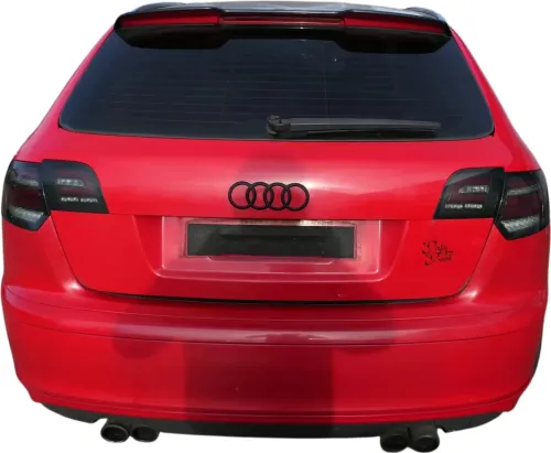 Audi A3 8P Stoßstange Stoßfänger hinten 4/5-Türer rot LY3J - Doppelrohr Sportbac (179494)