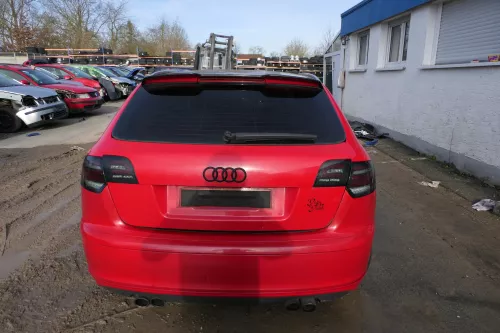 Audi A3 8P Stoßstange Stoßfänger hinten 4/5-Türer rot LY3J - Doppelrohr Sportbac (179494)