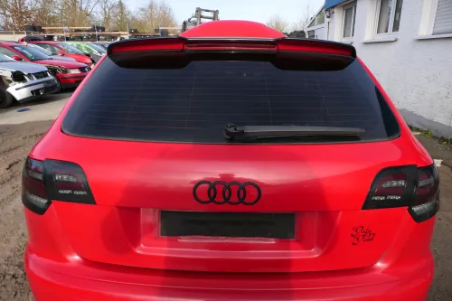 Audi A3 8P Stoßstange Stoßfänger hinten 4/5-Türer rot LY3J - Doppelrohr Sportbac (179494)