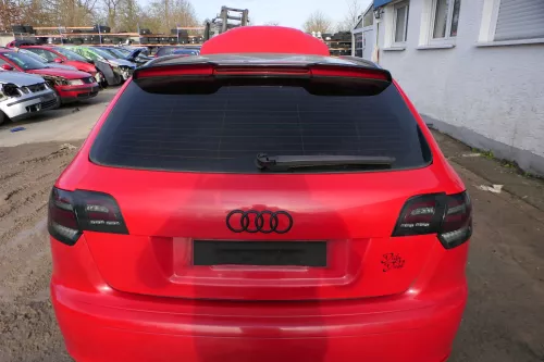 Audi A3 8P Stoßstange Stoßfänger hinten 4/5-Türer rot LY3J - Doppelrohr Sportbac (179494)