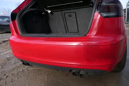Audi A3 8P Stoßstange Stoßfänger hinten 4/5-Türer rot LY3J - Doppelrohr Sportbac (179494)