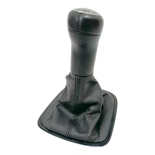 Polo 6R 6C Schaltknauf Schaltsack Schaltung Schaltknüppel Leder schwarz 5-Gang (179673)