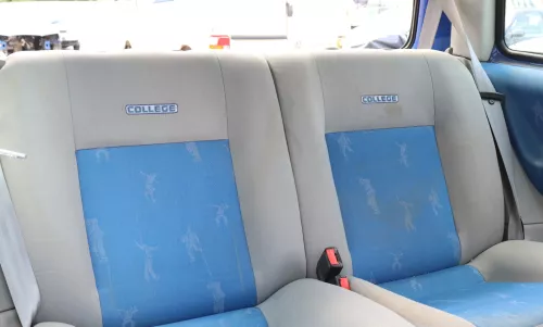 VW Lupo Seat Arosa Sitz Rückbank nur Lehne Sitze College grau + Kopfstützen (179677)