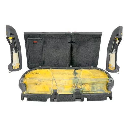VW Jetta 1K Sitz Rückbank Rücksitzbank Sitze Leder Lehne anthrazit  (179761)