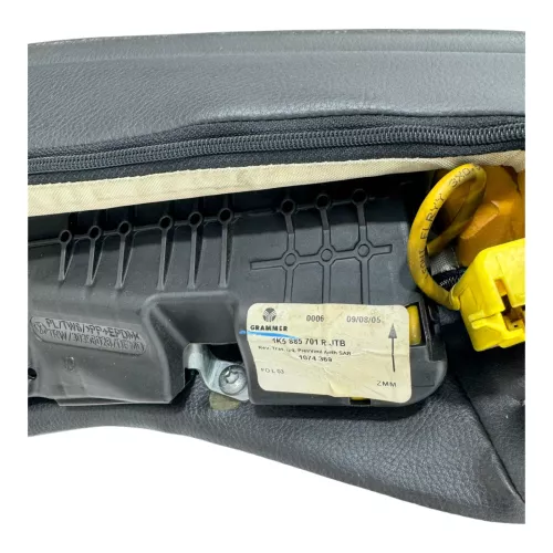VW Jetta 1K Sitz Rückbank Rücksitzbank Sitze Leder Lehne anthrazit  (179761)