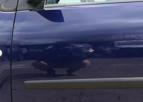 VW Polo 9N 9N3 Tür vorne links Fahrertür 4/5-Türer blau LB5N ohneAnbauteile (180031)