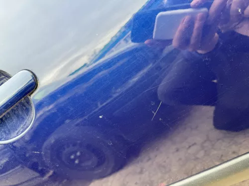 VW Polo 9N 9N3 Tür hinten rechts 4/5-Türer blau LB5N - ohne Anbauteile (180032)