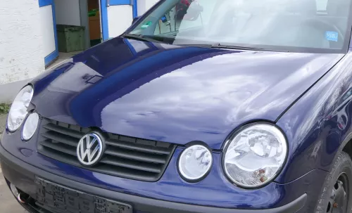 VW Polo 9N Motorhaube Klappe Haube vorne blau LB5N bis ca. Bj. 2004 (180037)