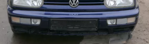 VW Golf 3 auch Cabrio Stoßstange vorne Stoßfänger vorn lackiert nlau LC5U (180210)