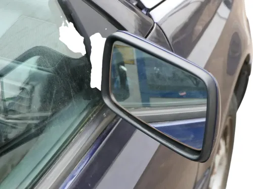 VW Golf 3 Cabrio 1E elektrischer Spiegel Außenspiegel rechts blau LC5U (180221)