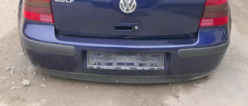 VW Golf 4 Limousine Stoßstange hinten Heckstoßstange Stoßfänger blau LB5N (180272)