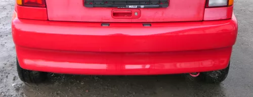 VW Polo 6N Stoßstange hinten 2-geteilte Heckstoßstange rot LP3G Stoßfänger (180282)