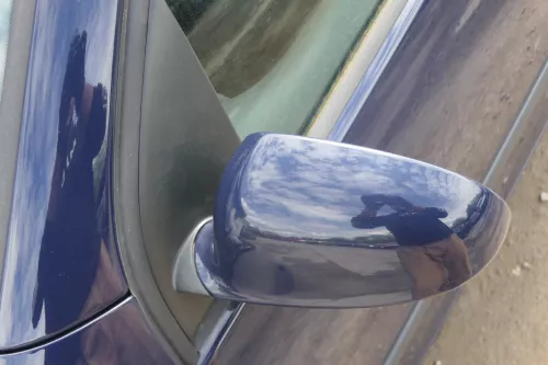 VW Golf 5 1K elektrischer Spiegel Außenspiegel links mit Blinker blau LA5G