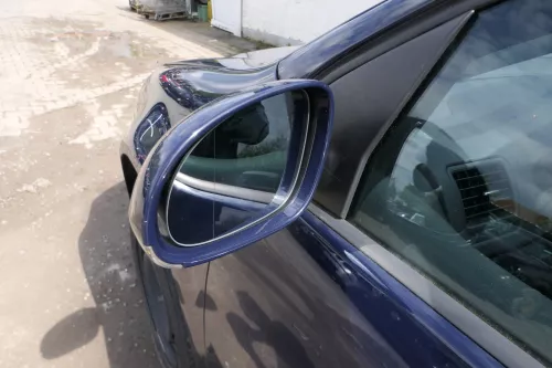 VW Golf 5 1K elektrischer Spiegel Außenspiegel links mit Blinker blau LA5G (180318)