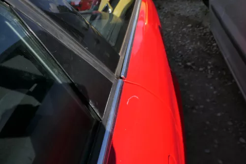 Audi A4 B5 Tür nur Türblatt hinten links rot LY3H - Facelift (180697)