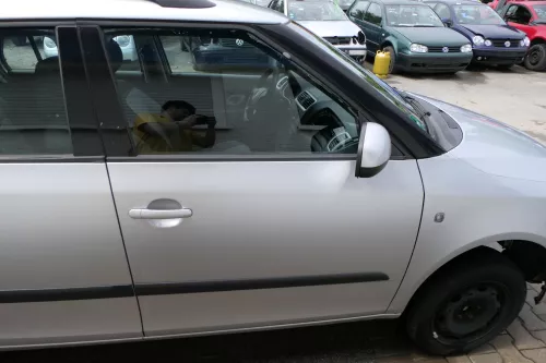 Skoda Roomster 5J Tür vorne rechts Beifahrertür - silber LA7W (ohne Anbauteile) (180759)