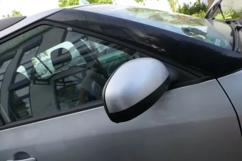 Fabia 5J elektrisch Spiegel Außenspiegel rechts mit Glas grau silber LA7W