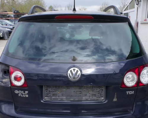 VW Golf Plus 5M Heckklappe hinten Kofferraumklappe Scheibe blau LA5G - Rost (181138)