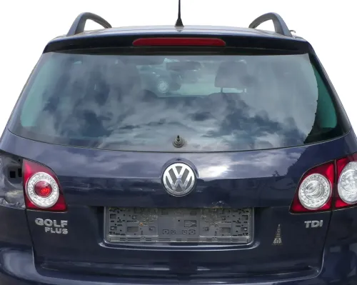VW Golf Plus 5M Heckklappe hinten Kofferraumklappe Scheibe blau LA5G - Rost