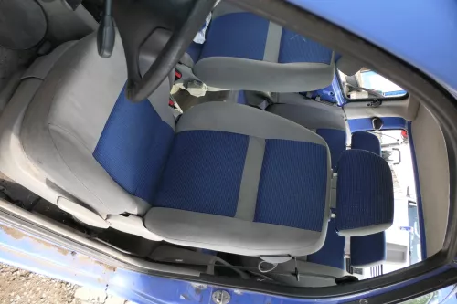 Arosa Lupo Sitz vorne links Fahrersitz Höhenverstellung grau blau (181174)