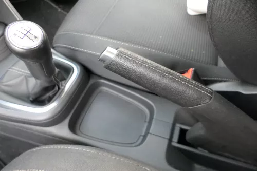 VW Polo 6R 6C Handbremse Feststellbremse Handbremshebel schwarz Leder schwarz (181264)