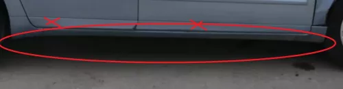 2x A4 8E B6 B7 Blende Holm rechts + link unten Schweller Verkleidung blau LY5J